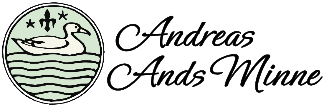 Startsida Andreas Ands MInne logo