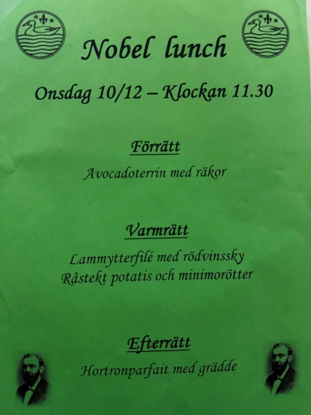 Vilken underbar Nobelmiddag vi har haft på vårt boende idag! Fantastiskt fint dukat, god mat och gemenskap som värmer. En dag att minnas.”
🌸